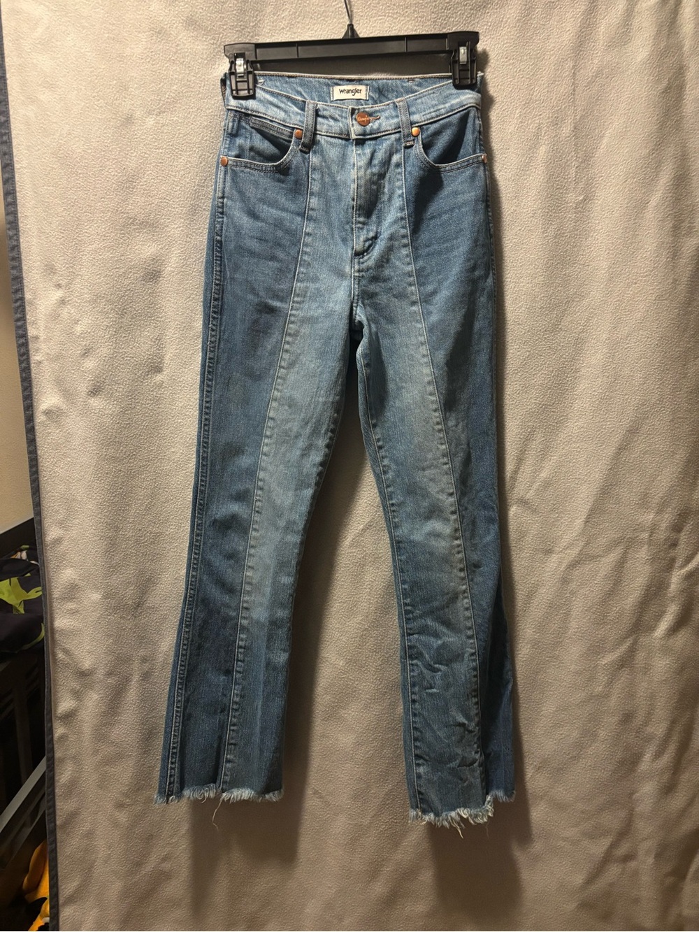 Wrangler Women's Two-Tone Straight Leg Jeans - Blue